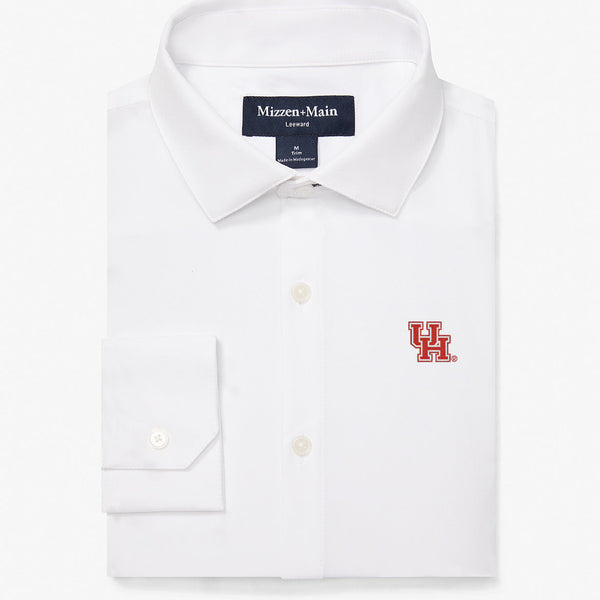 University of Houston Leeward Dress Shirt - White Solid, featured product shot