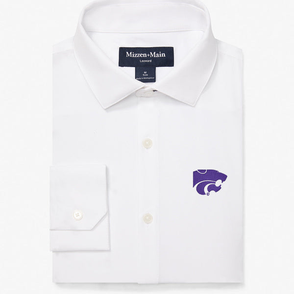 Kansas State Leeward Dress Shirt - White Solid, featured product shot