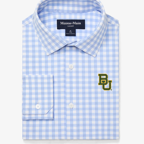 Baylor Leeward Dress Shirt - Light Blue Gingham, featured product shot
