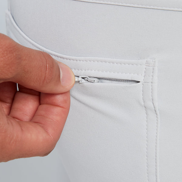 Helmsman 5 Pocket Pant - Light Gray Solid, lifestyle/model photo