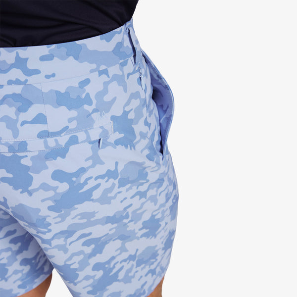 Helmsman Shorts - Blue Camo Print, lifestyle/model photo