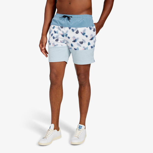 HydraShift Shorts - Blue and White&nbsp;Flamingo, lifestyle/model photo