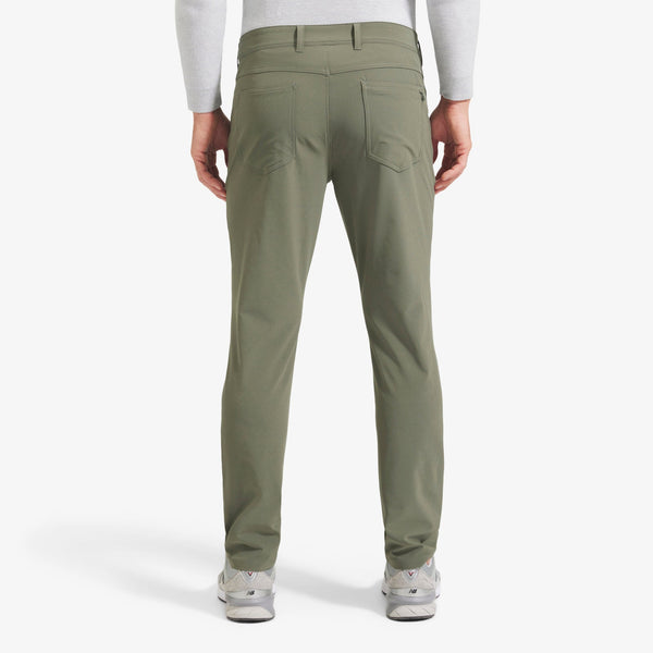Helmsman 5 Pocket Pant - Olive Solid, lifestyle/model photo