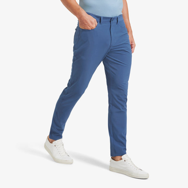 Helmsman 5 Pocket Pant - Deep Ocean Solid, lifestyle/model photo
