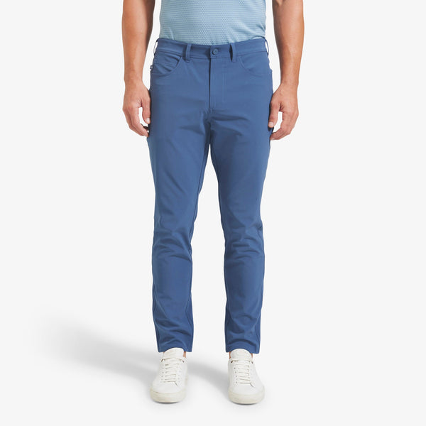 Helmsman 5 Pocket Pant - Deep Ocean Solid, lifestyle/model photo
