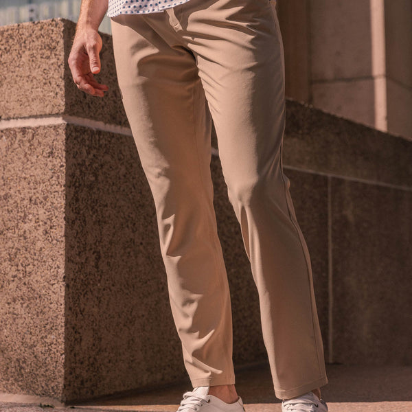 Helmsman Chino Pant - Khaki Solid, lifestyle/model photo