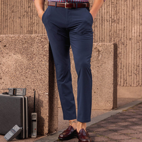 Helmsman Chino Pant - Navy Solid, lifestyle/model photo