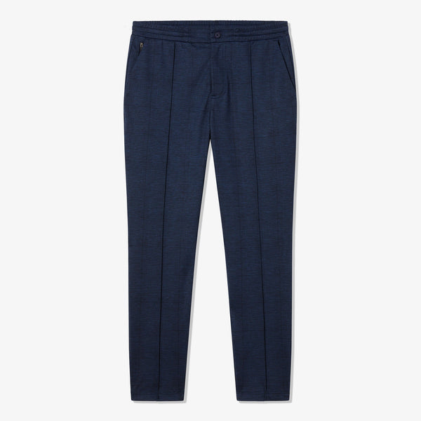 Parker Jogger - Navy Prince of&nbsp;Wales, fabric swatch closeup