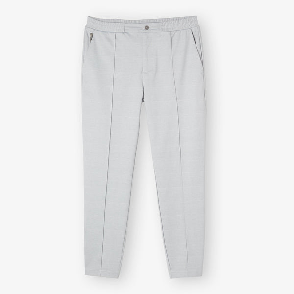 Parker Jogger - Aluminum Glen Plaid, fabric swatch closeup