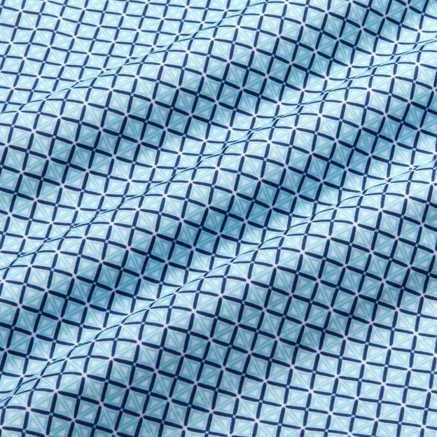 Navy Aqua Geo&nbsp;Print Close-up/Swatch
