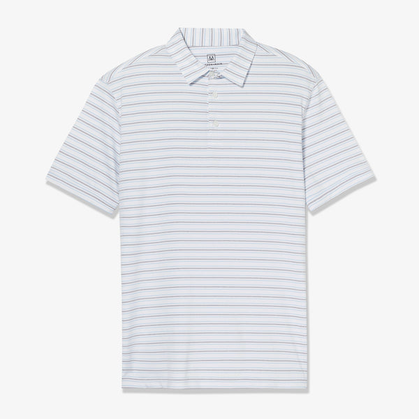 Versa Polo - Mini Gray Stripe, lifestyle/model photo