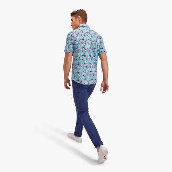 Halyard Short Sleeve - Palm Leaf Print, lifestyle/model photo