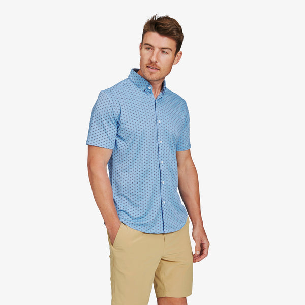 Halyard Short Sleeve - Blue Circle Geo&nbsp;Print, featured product shot