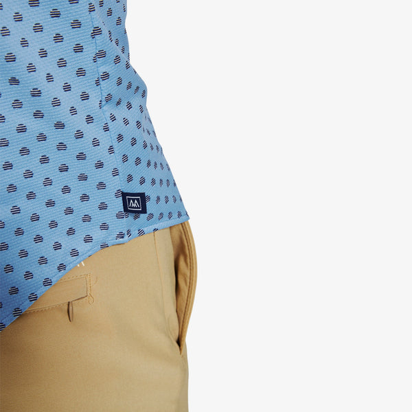 Halyard Short Sleeve - Blue Circle Geo&nbsp;Print, lifestyle/model photo