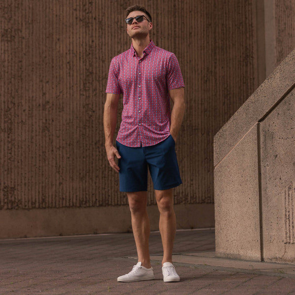 Helmsman Shorts - Navy Solid, lifestyle/model photo