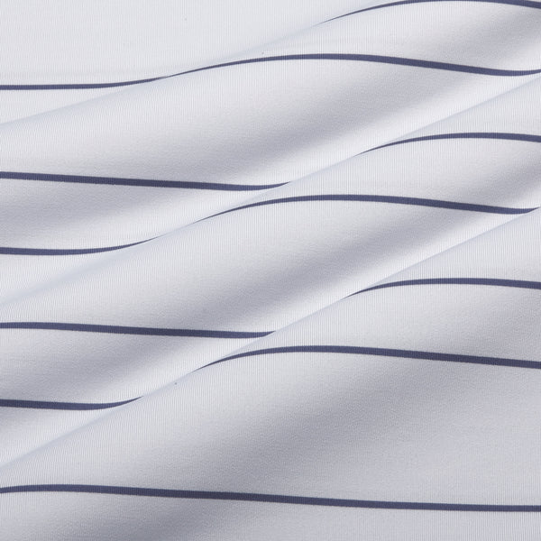 Versa Clubhouse Polo - Gray Navy Stripe, fabric swatch closeup