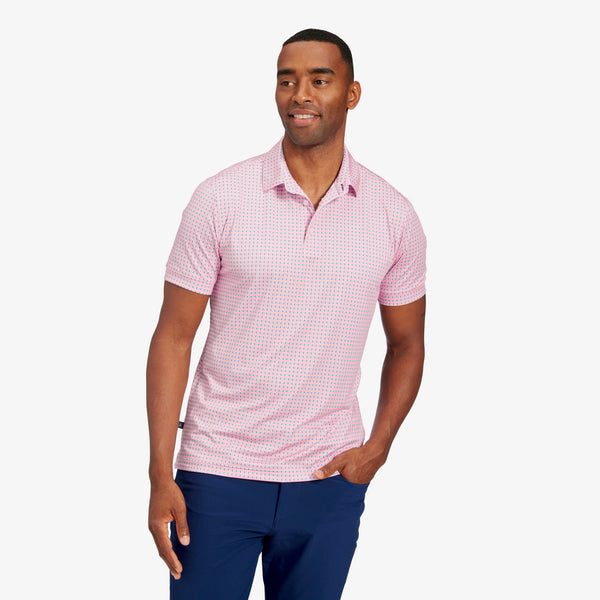 Versa Polo - Pink Mini Geo&nbsp;Print, featured product shot
