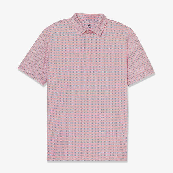 Versa Polo - Pink Mini Geo&nbsp;Print, lifestyle/model photo