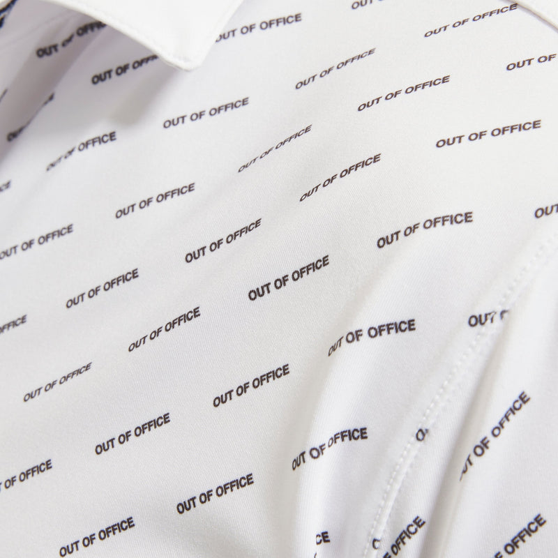 Versa Polo - White OOO Print, lifestyle/model