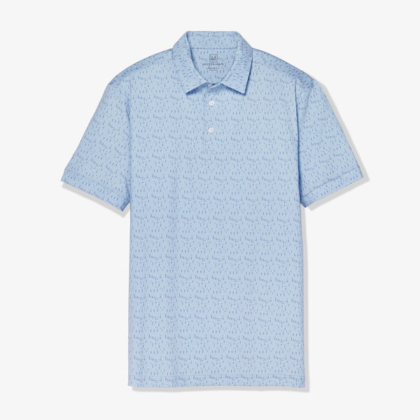 Versa Polo - Speedway Geo Print, fabric swatch closeup