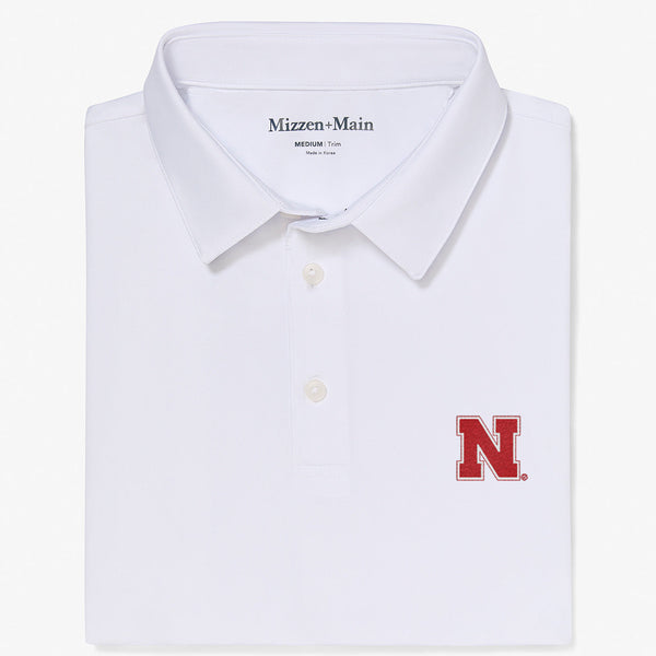 Nebraska Versa Polo - White Solid, featured product shot