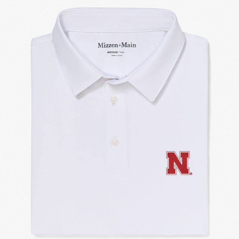 Nebraska Versa Polo - White Solid, featured product shot