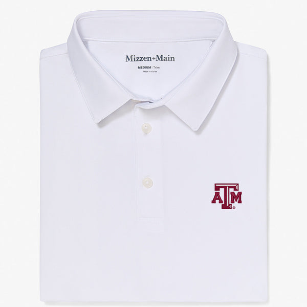 Texas A&M Versa Polo - White Solid, featured product shot
