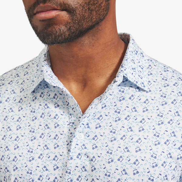 Versa Polo - Two-Putt Print, lifestyle/model photo