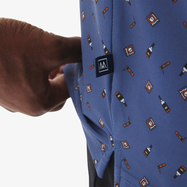Versa Polo - Whiskey and Ash&nbsp;Print, lifestyle/model photo