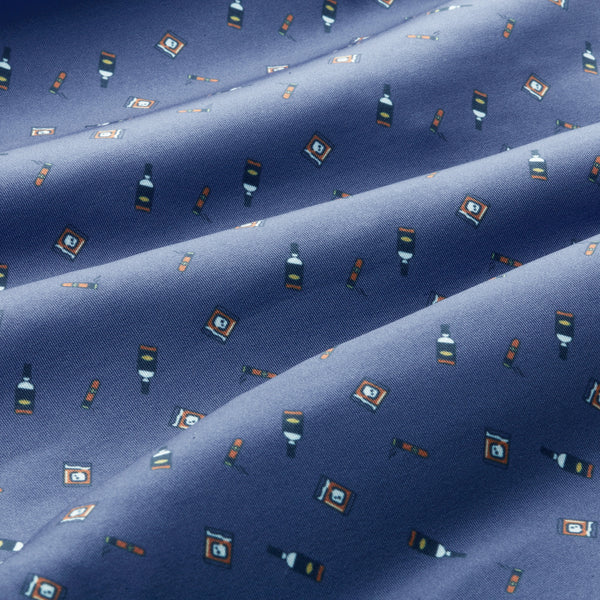 Versa Polo - Whiskey and Ash&nbsp;Print, fabric swatch closeup