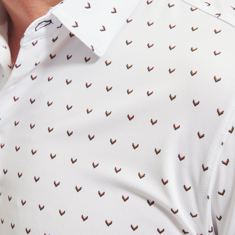 Versa Polo - White Chevron Print, lifestyle/model