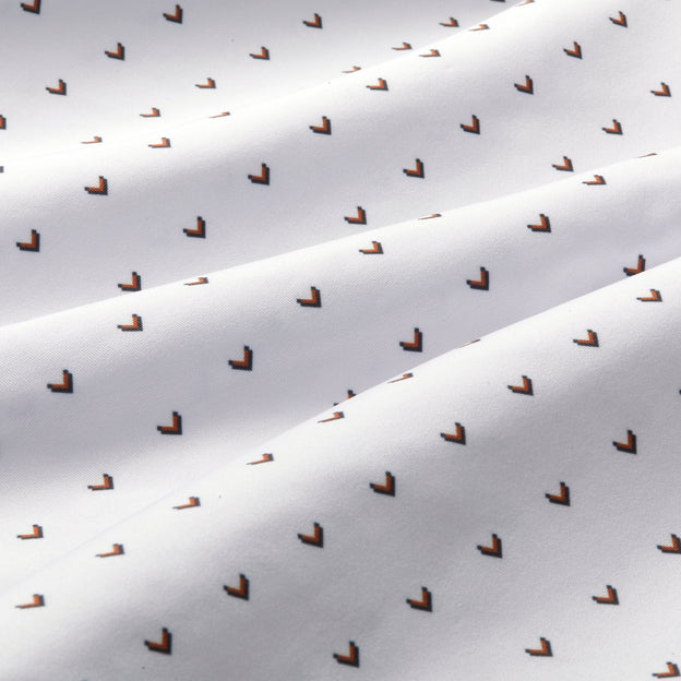 White Chevron Print Close-up/Swatch
