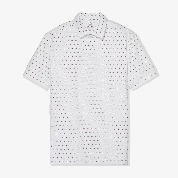 Versa Polo - White Chevron Print, lifestyle/model photo