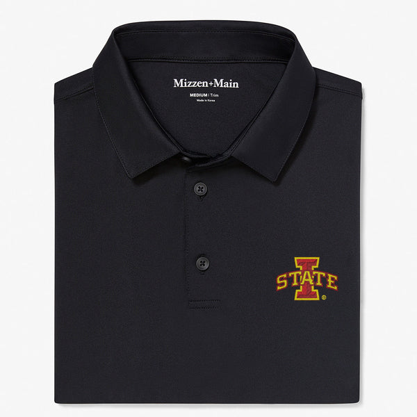 Iowa State University Versa Polo - Black Solid, featured product shot