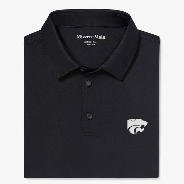 Kansas State Versa Polo - Black Solid, featured product shot
