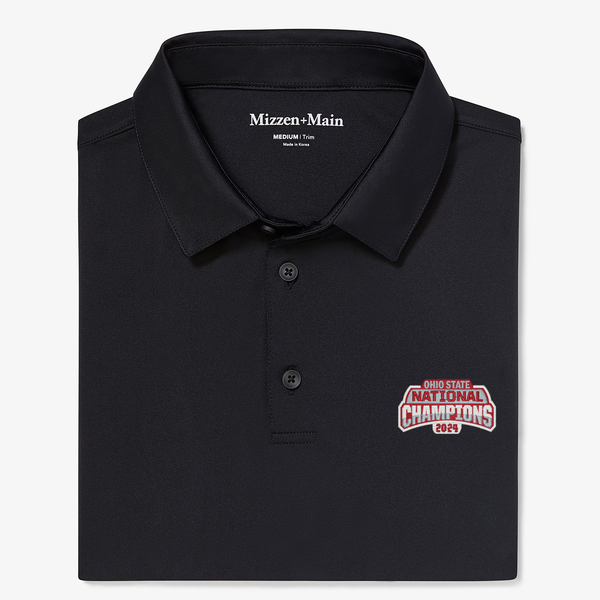 Ohio State National Champion Versa Polo - Black Solid, featured product shot