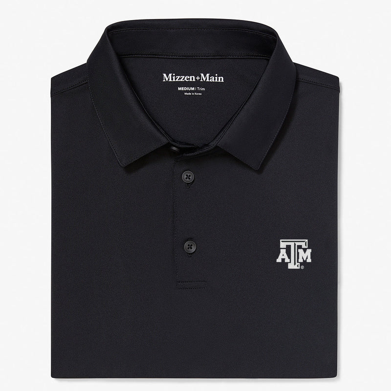 Texas A&M Versa Polo - Black Solid, featured product shot