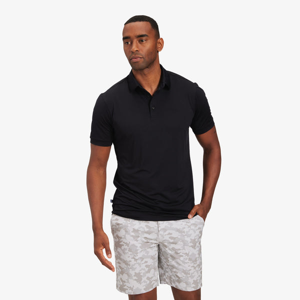 Versa Polo - Black Solid, lifestyle/model photo