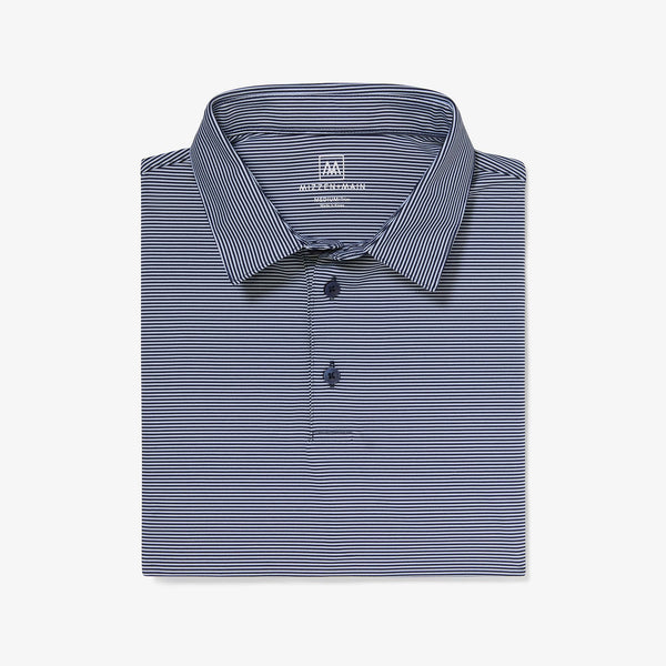 Versa Polo - Navy White Stripe, featured product shot
