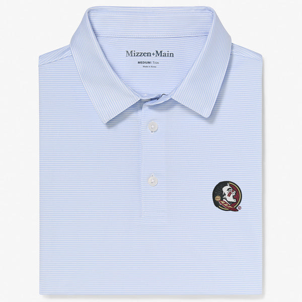 FSU Versa Polo - Light Blue White&nbsp;Stripe, featured product shot