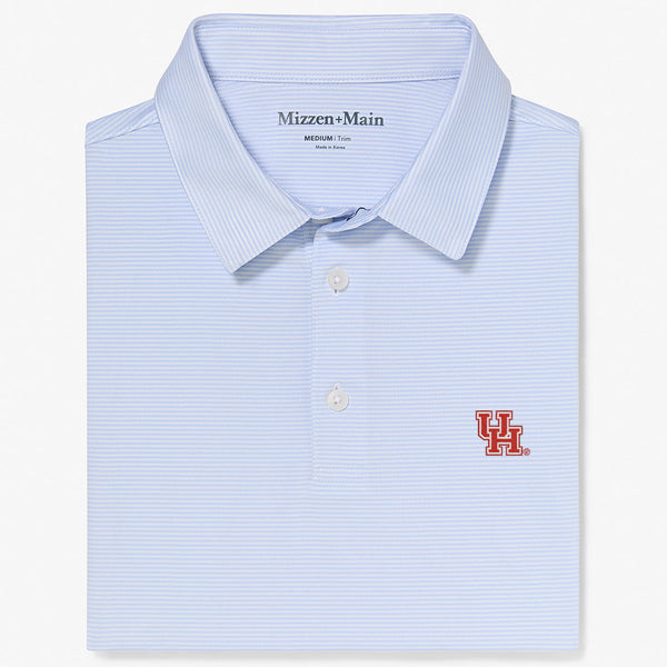 University of Houston Versa Polo - Light Blue White&nbsp;Stripe, featured product shot