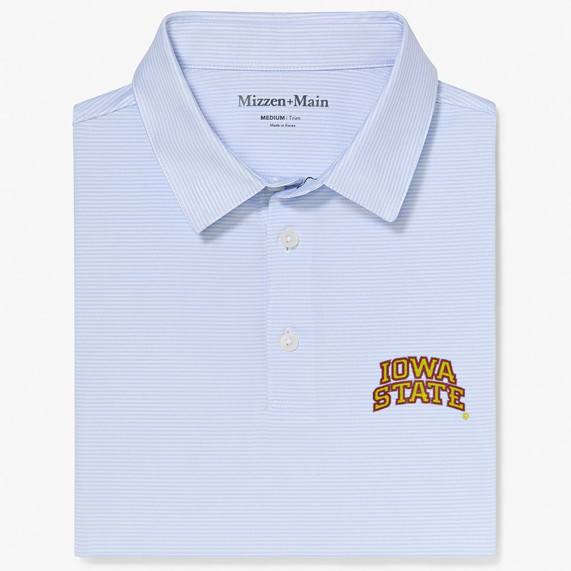 Iowa State University Versa Polo - Light Blue White&nbsp;Stripe, featured product shot