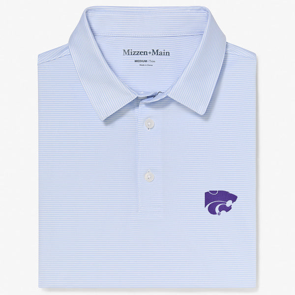 Kansas State Versa Polo - Light Blue White&nbsp;Stripe, featured product shot