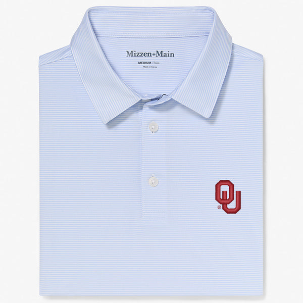 OU Versa Polo - Light Blue White&nbsp;Stripe, featured product shot