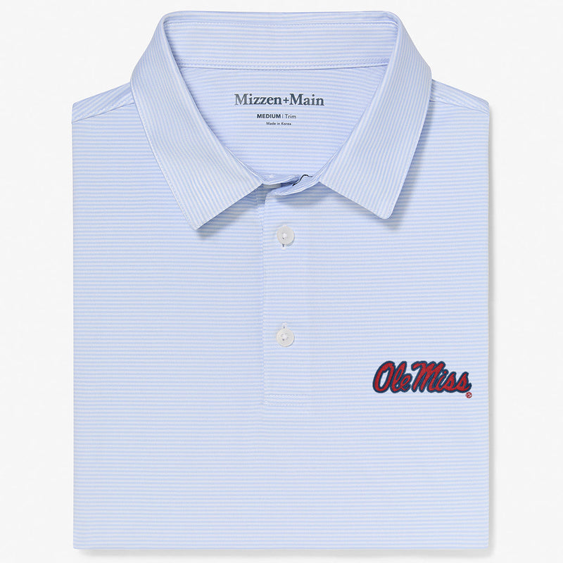 Ole Miss Versa Polo - Light Blue White&nbsp;Stripe, featured product shot