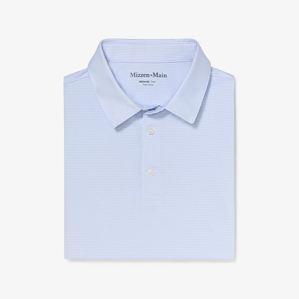 Versa Polo - Light Blue White&nbsp;Stripe, featured product shot