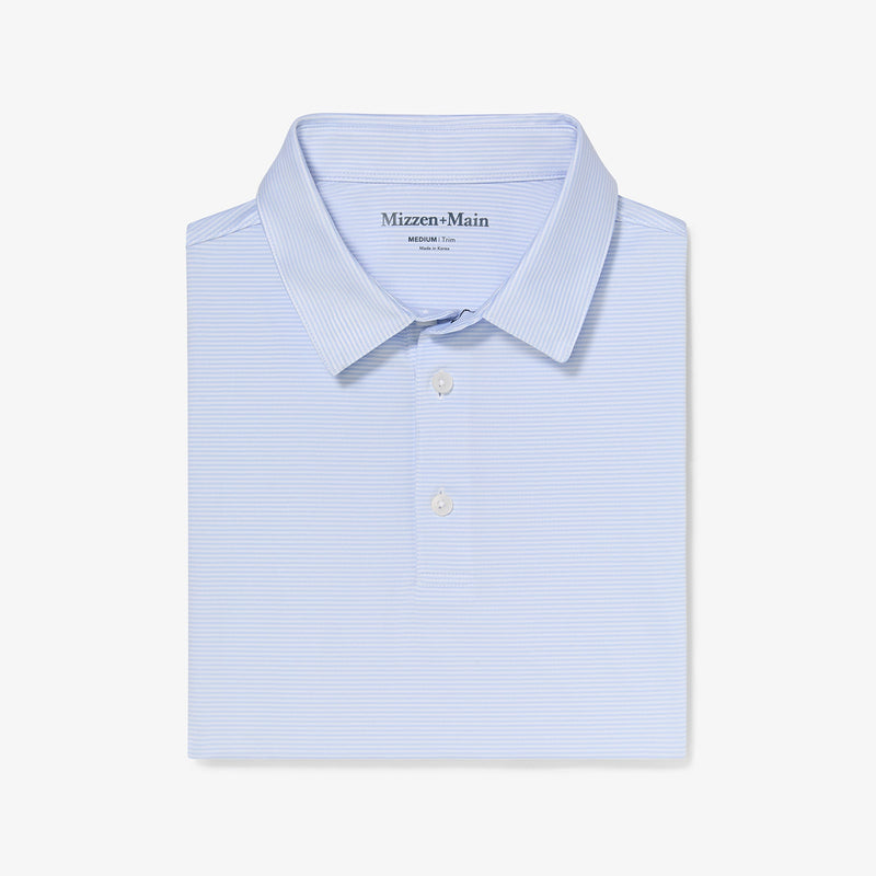 Versa Polo - Light Blue White&nbsp;Stripe, featured product shot