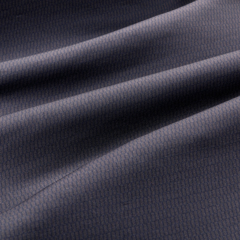 Versa Polo - Charcoal Texture Print with&nbsp;Contrast, fabric swatch closeup