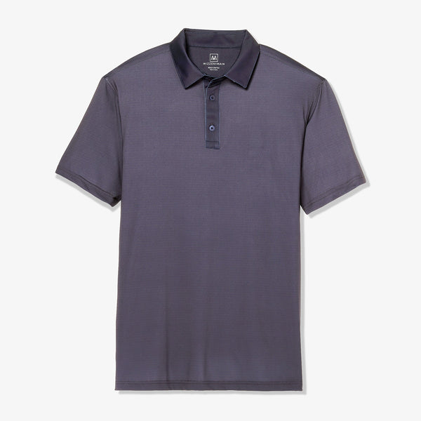 Versa Polo - Charcoal Texture Print with&nbsp;Contrast, lifestyle/model photo