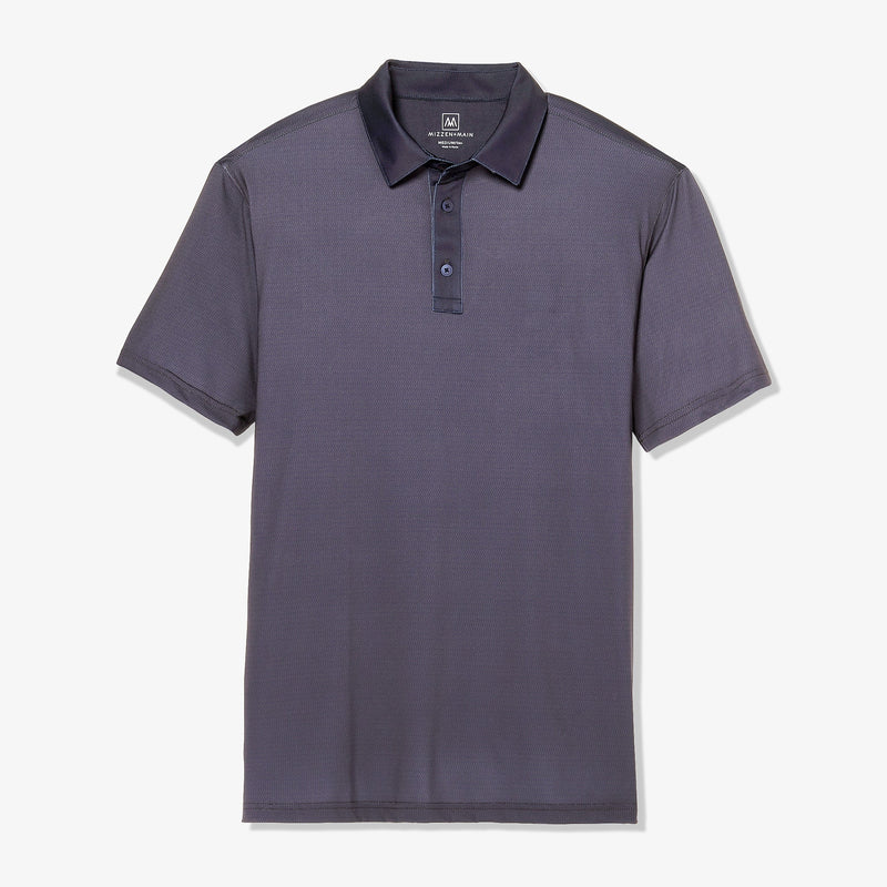 Versa Polo - Charcoal Texture Print with&nbsp;Contrast, lifestyle/model